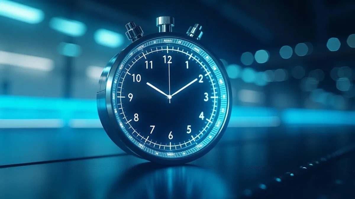 Clock representing a fast photo turnaround